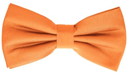 Ladeheid Elegante Herren Fliege - Hochwertig, Matt, Verstellbar, Perfekt für Hochzeit, Party, Büro. Ideal für Männer, Frauen, Teenager BMM (12cm x 6cm, Orange)