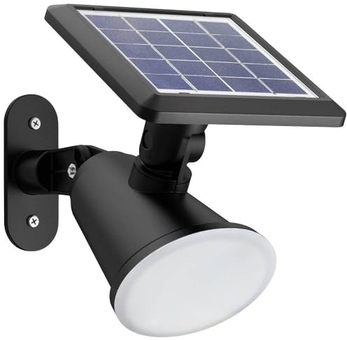 PHILIPS Outdoor Solar Jivix Spotleuchte Wand 1,4W, Tageslichtsensor, 2700 Kelvin, IP44 wetterfest, schwarz