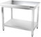 GGM Gastro | ATK108 | Edelstahl Arbeitstisch Premium - 1000x800mm - mit Grundboden ohne Aufkantung