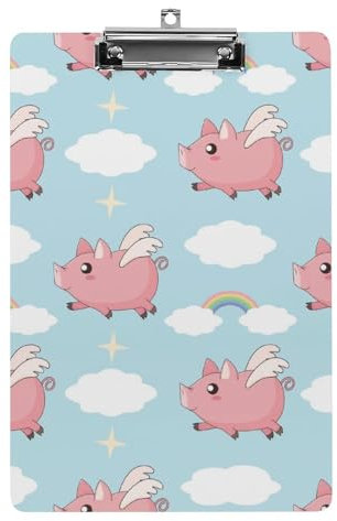 Cochon Volant Porte Bloc A4 Avec Pince Planchettes À Pince Porte Document Avec Clip À Profil Bas