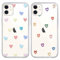 Foonary 2 Pack Clear Print Phone Case Compatible with iPhone 12 mini 5.4, Slim Soft Silicone with Love Design Aesthetics Transparent Pattern Cases, Shockproof Bumper Protector Cover