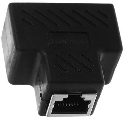 Homoyoyo Ethernet Splitter Adapter Way Connector Signal Transmission Compact Design for Home Office Use Connect Devices Easily Without Extra Tools