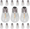 Tyatocepy Confezione da 15 Lampadine di Ricambio 3V LED S14 Lampadine Infrangibili per Esterni Solari un Stringa Bianca Calda