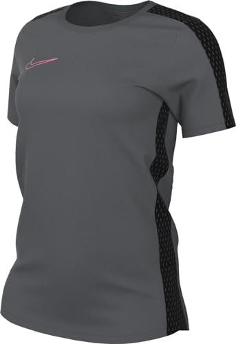 Nike Women's Top W W Nk DF Acd23 Top SS Brand, Iron Grey/Black/Sunset Pulse, DX0521-068, M