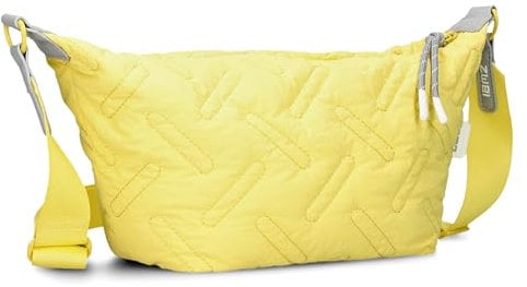 Zwei Damen Puffer Umhängetasche Cleo CL60 gesteppte Handtasche, quilted Bag, ultraleicht, wasserabweisend, robust, moderne Damen Stepp-Tasche (yellow)