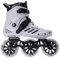 Rollschuhe Für Herren Und Damen, 3 Räder 110mm Inlineskates Für Erwachsene Professionelle Inline Skates Unisex, Speed-Renn-Skates, Herausnehmbarem Futter Für Fitness Und Outdoor-Skating(43,White)