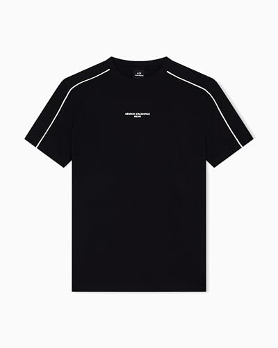 Armani Exchange Men's Short Sleeve Round Collar Front Logo T-Shirt Black XL