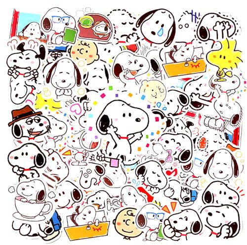 Snopy Anime Kawaii Sticker, 60 Stück, Wasserfest, Vinyl, Für Laptop, Skateboard, Motorrad, Multicolor