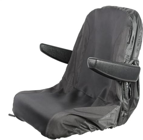Tractor Seat Cover, Waterproof Mower Seat Cover, Seat Cover with Storage Pockets, Seat Protector Tool for Lawn Mower Seat, Tractor Seat