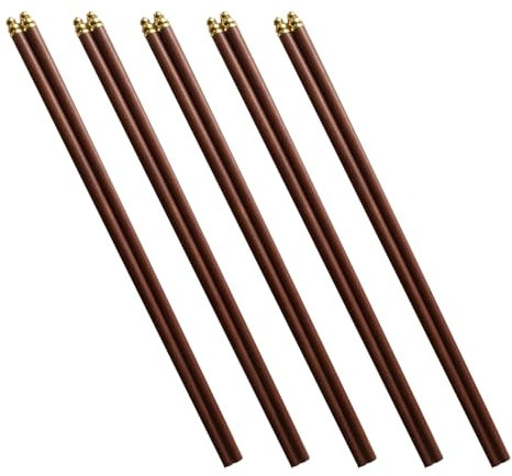 5 pares de palillos de madera chinos tradicionales reutilizables, utensilios para cocinar y comer en restaurantes o en casa