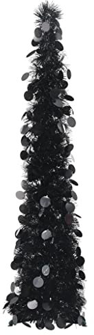 Pop-Up Künstlicher Weihnachtsbaum Schwarz 120 cm PET