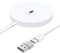 VICHYIE Fast Wireless Charger, 15W Max, Magnetic Wireless Charging Pad Compatible with iPhone 16/15/14/13/12 Series, AirPods Pro 2/Pro/4/3/2, iWatch, with USB-C & A Dual Port (White)
