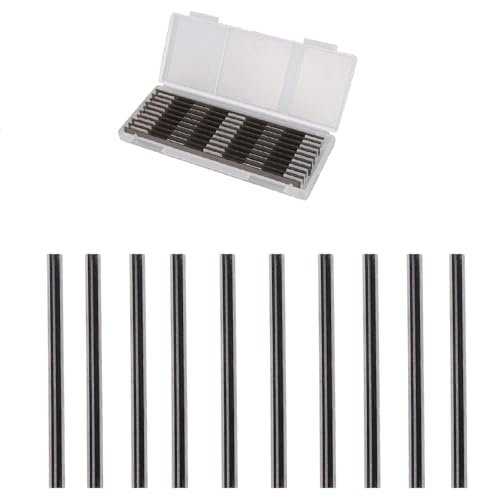Bamyli 10 Stück 82mm Hartmetall Hobelmesser Set, ManganstahlKlinge Wendemesser für Elektrohobel, Handhobel und Holzbearbeitungsmaschinen, Ersatzmesser für weiches und hartes Holz, 82 x 5,5 x 1,2 mm