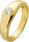 Ch.Abramowicz Bandring Gold 585 14K Solitär Brillant 0.17ct. Lupenrein 17