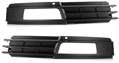 1 Paar Auto-Nebelscheinwerfer-Kühlergrill-Abdeckung, vorderer unterer Stoßfänger-Nebellampen-Kühlergrill-Satz, kompatibel for Audi A6 C6 4F Limousine/Avant 2008-2011, Außenteile