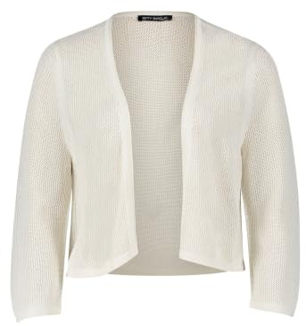 Betty Barclay Damen Sommer-Strickjacke mit 3/4 Arm 46, Rohweiß