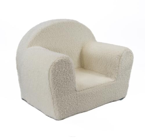 FORTISLINE Kindersessel Mini aus Plüsch 40x33x39 cm - Kinderzimmer Sessel mit abnehmbarem Bezug, waschbar, Oeko-TEX Standard 100, handgefertigt in der EU