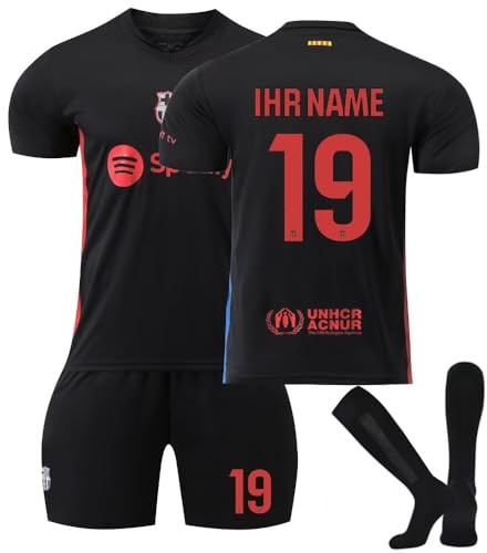 FLGXSTP Personalisiertes Barca Heimstil 2024/25 Trikot Football Trikot Kinder Erwachsene Fussball Trikots & Shorts mit GRATIS Name Nummer Fußball Trikot