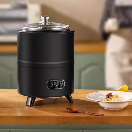 Jidanmian Yaourtière probiotique Ultime avec minuterie, yaourtière Grecque, cuve en Acier Inoxydable, résistante aux Taches, Robuste et Amovible, pour natto, vinaigre de Fruits et vin de Riz.(8L)