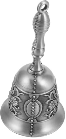 BESPORTBLE Vintage Europäischer Metall-handglocke mit Lautem Klang Robuster Bauweise Vielseitig Einsetzbar als Lehrer Service-Glocke für Klassenzimmer Restaurant und Dinner