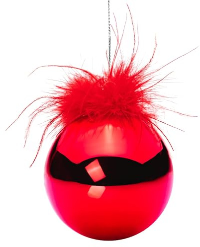 SIKORA Highlights 4er Set ausgefallene Christbaumkugeln aus Glas Rot besondere Weihnachtskugel Christbaumschmuck, Farbe | Modell:Modell Venedig rot, Höhe in cm:8 cm