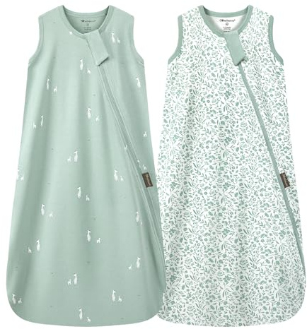 Mosebears 0.5 Tog Baby Schlafsack-Baumwolle Sommer Schlafsack für Neugeborene, Jungen & Mädchen,S(0-6 Monate)