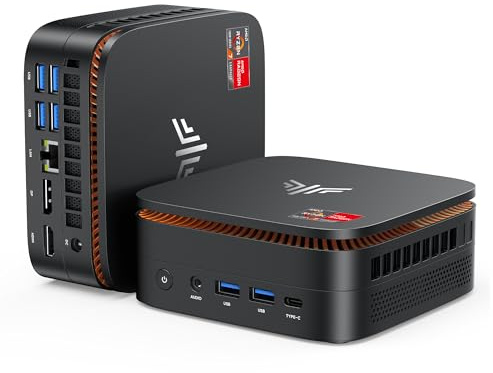 KAMRUI Mini Gaming PC, Hyper H1 AMD Ryzen 7 7735HS (8C/16T,up to 4.75GHz), 16GB LPDDR5 5500MHz 512GB SSD Mini PC,Mini Desktop Computers Radeon 680M Triple 4K Display/2.5G LAN/WiFi6/BT5.2