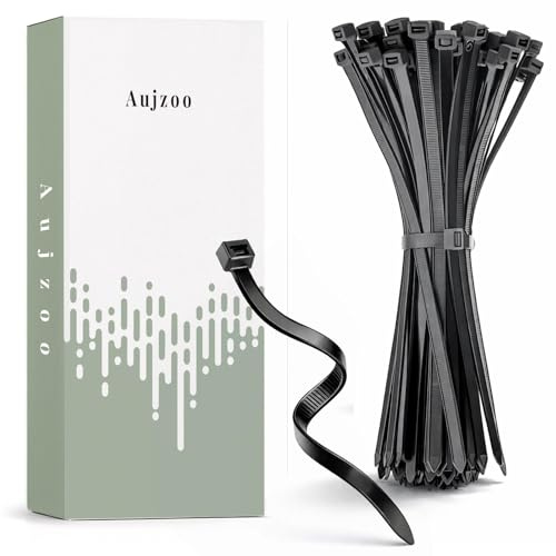 Black Cable Ties 120mm x 2.5mm, 100 Pack PA66 Nylon Zip Ties, UV Resistant Small Self Locking Tie Wraps with 8kg Tensile Strength for Cable Management, Home, Office and DIY