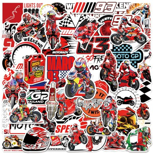 50 Pcs Fashion Motorcycles Dirt Bike Stickers Cool Skateboard Guitar Travel Case Sticker for Water Bottle Laptop Luggage Bicycle