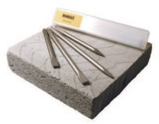 Dewalt SDS Max Chisel Pointed 4-Piece Set 280, 400 Flat 25X280 25x400