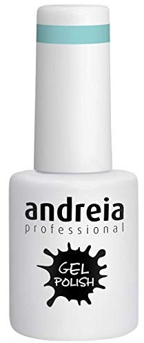 Andreia Semi-Permanent Nail Gel Polish for UV/LED Lamp - Intense Shine and 4 weeks Lasting French Manicure Nail Gel Varnish - Colour 10.5 ml (201 Blue)