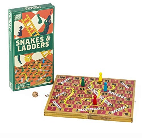 Professor Puzzle | Snakes and Ladders - Wooden Games Workshop | Board Game | Ages 6+ | 2+ Players