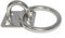 Augplatte Wandhaken/Deckenhaken auf Platte, Edelstahl 316 Rund, 35 x 40 mm, mit beweglichem Ring