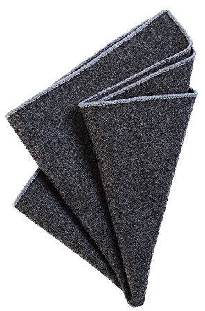 DonDon Herren Einstecktuch Taschentuch 23 x 23 cm zum selber falten aus Baumwolle Tweed Style einfarbig