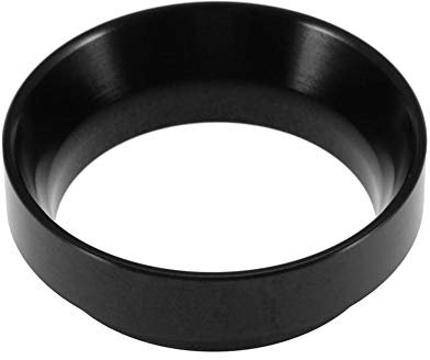 Espresso Dosing Funnel Aluminum Coffee Dosing Ring Replacement-for 58mm Portafilters (Black)