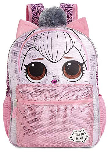 LOL Surprise Queen Kitty Backpack for Girls - 16 Inch - LOL School Bag Elementary School Size