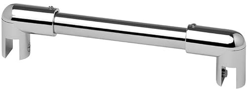 Stabilisierungsstange für Duschen/Haltestange-Set Glas/Glas 90° Ø19mm 1000mm / Runde Stabistange für Duschabtrennung (Oberfläche: Chrom)