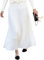 Damen Mädchen Plisseerock in Maxilänge Plissee-Maxirock Elastische Chiffon Langer Faltenrock Elastischer Bund für Frühling Sommer Herbst - 90cm Einfarbig Weiß