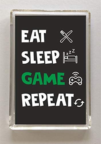 'Clare's Cosmetics' Gaming Fridge Magnet - Eat Sleep Game Repeat - Great Present XBOX, PS4, PS5, Switch