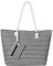 MASADA Badetasche XXL Familie Strandtasche Damen Beach bag groß mit Reißverschluss - Small black stripes
