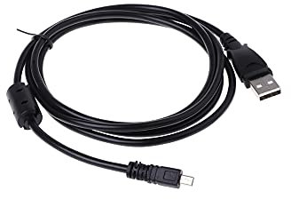 bzcemind Câble de données USB de caméra 1.5M avec bague magnétique UC-E6 Cordon adapté à Nikon Sanyo Pentax
