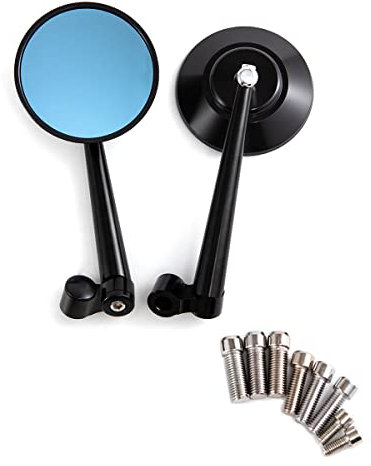 3,14 '' Runder Motorrad spiegel passend für 10 mm 8mm Schraube Motorradlenker Seitenrückspiegel