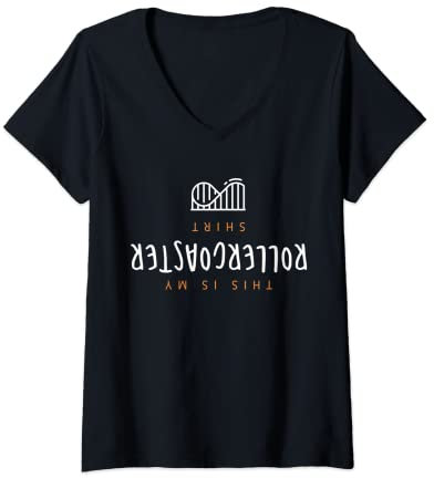 Femme Sous-verre humoristique avec inscription « This Is My Roller » T-Shirt avec Col en V