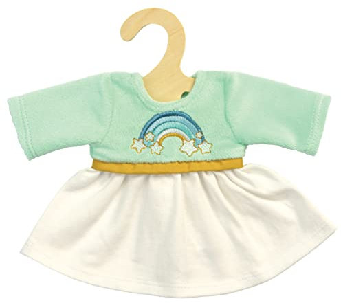 Heless 1065 - Puppenkleidung im Design Rainbow, Kleid mit Regenbogenbestickung für Puppen und Kuscheltiere der Größe 28 - 35 cm