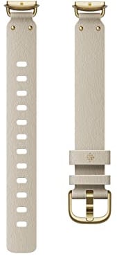 Fitbit Unisex-Adult Luxe,Leather Alt Band,Pearl,Small Activity Tracker Accessory