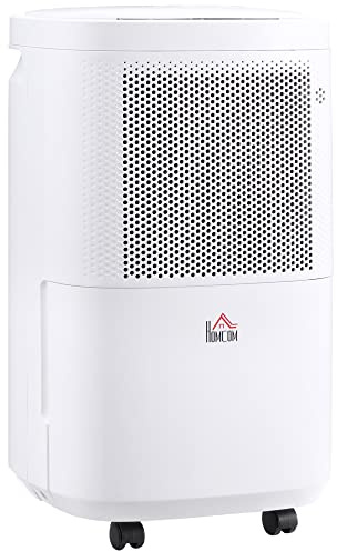 HOMCOM 10L/Day 2.2L WiFi Smart Dehumidifier, Portable Quiet Air Dehumidifier