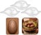 3X Large Easter Chocolate Egg Shape Moulds- 3D Dinosaur Egg Molds, Dinosaur Egg Plastic Reusable Moulds BPA-Free, Nonstick Easter Mould Egg Size-16cm