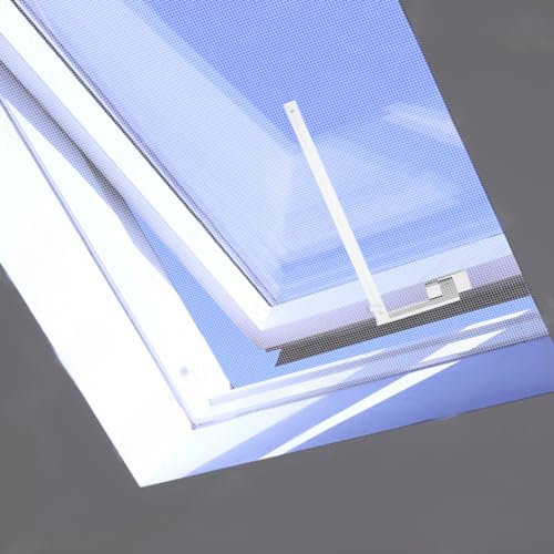BKSAI Reißverschluß für Fliegengitter Dachfenster Insektenschutz Fenster Moskitonetz Mückennetz Fenster-Zugang Öffnung zum Durchgreifen Dachfenster
