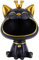 BLOOOK Lachende Katze Figuren Statue,Maneki Neko Fortune Cat Skulptur,Kawaii Deko Katzen Geschenk,Schlüssel Schale,Schmuck Tablett,Modern Deko für Wohnzimmer Home Flur Möbel (Schwarz)