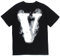 Silver Basic Uomo Rapper T-Shirt Smoke V Lettera Gotico Stampata Sciolto Maglietta in 100% Cotone Unisex Tee M,Nero-1